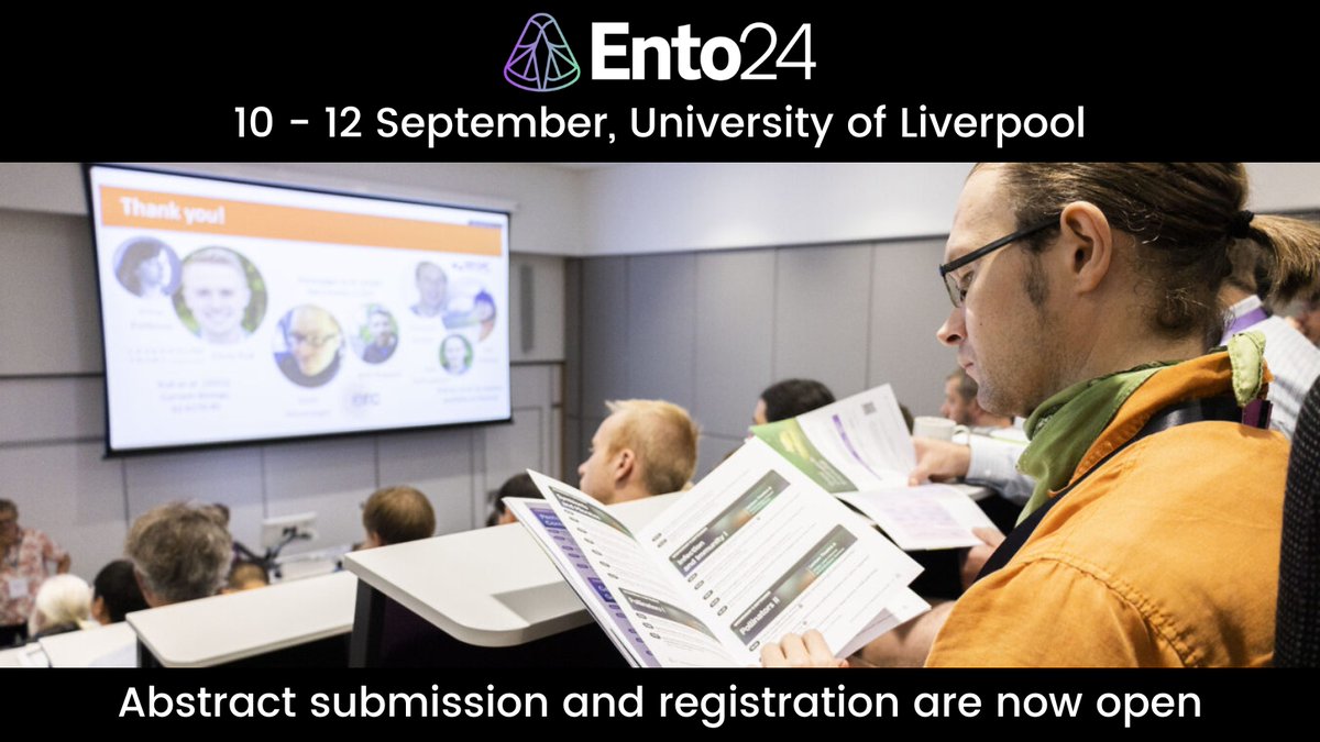 Registration & abstract submission are open for our annual conference, #Ento24! 🦋 Join the entomological community in person or online this September with opportunities to present your work, meet new contacts & build collaborations. Register now 🔽 royensoc.co.uk/event/ento24