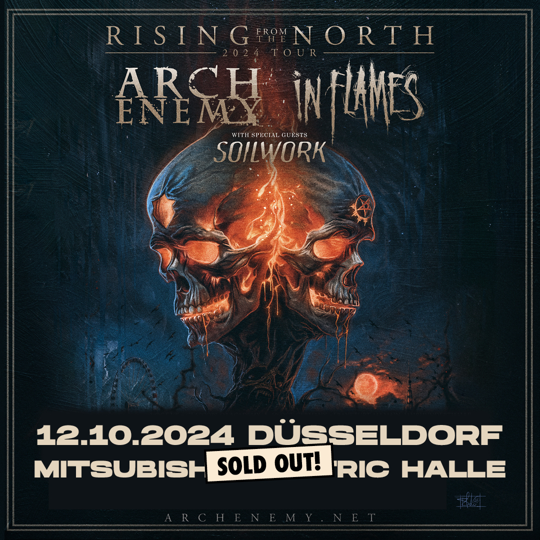 DÜSSELDORF 🇩🇪 SOLD OUT! Thank you & see you soon! 🤘🏻 Tickets for the other shows are going fast, so make sure to grab yours now! 

🎫 archenemy.live
👑 archenemy.vip

#ARCHENEMY #LIVE #ARCHENEMYLIVE #EUROPEANTOUR #RISINGFROMTHENORTHTOUR #INFLAMES #SOILWORK