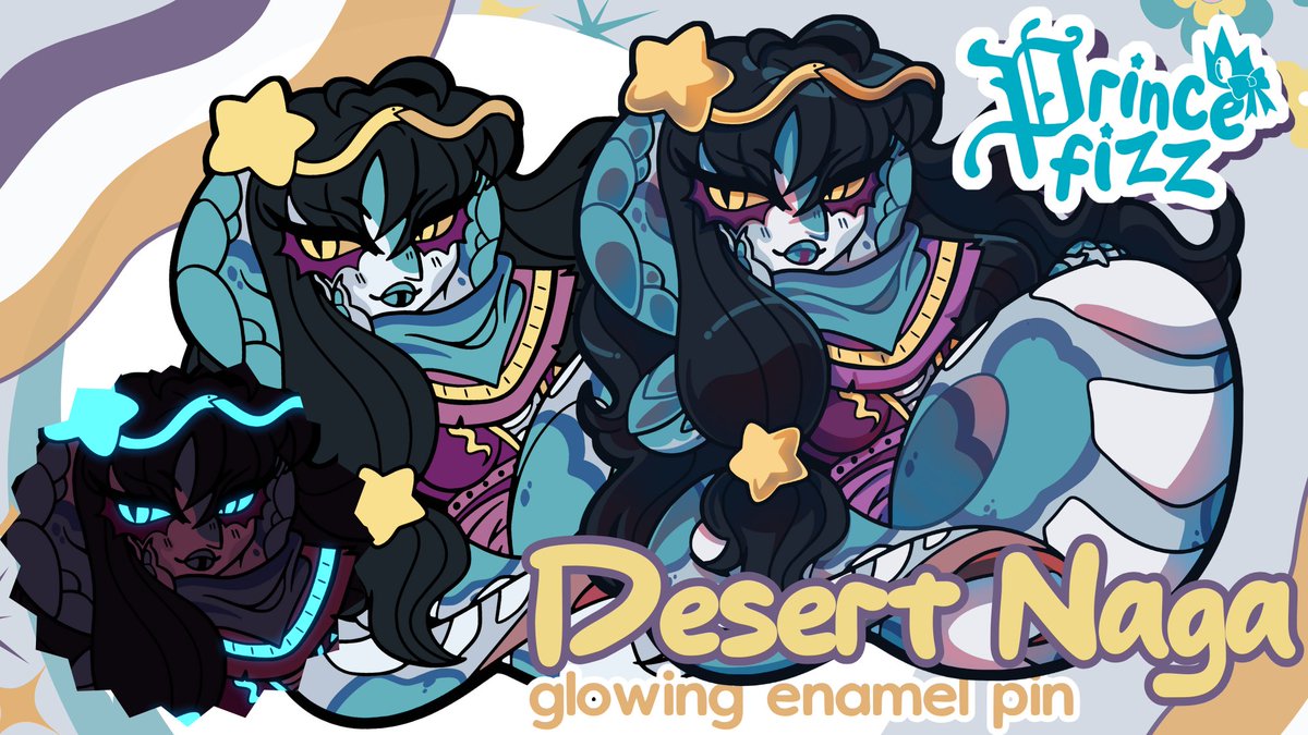 ANNOUNCEMENT: i've just launched my 3rd campaign!
this one is only going to last 15 days, as an effort to make my Desert Naga OC pin real!
It's a very short deadline (with a very small goal) so any support is appreciated!