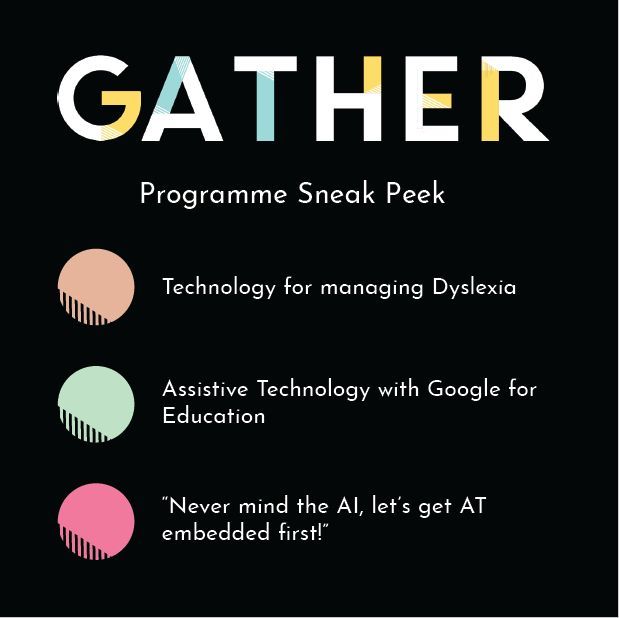 If you're interested in AT or leveraging technologies to benefit learners, you need to be at GATHER - a free 3 day online event. Here's a sneak peek at some of the talks you can expect from leaders in the AT space! 👇 Sign up now & join us May 20-22nd - buff.ly/3Jvwm1X