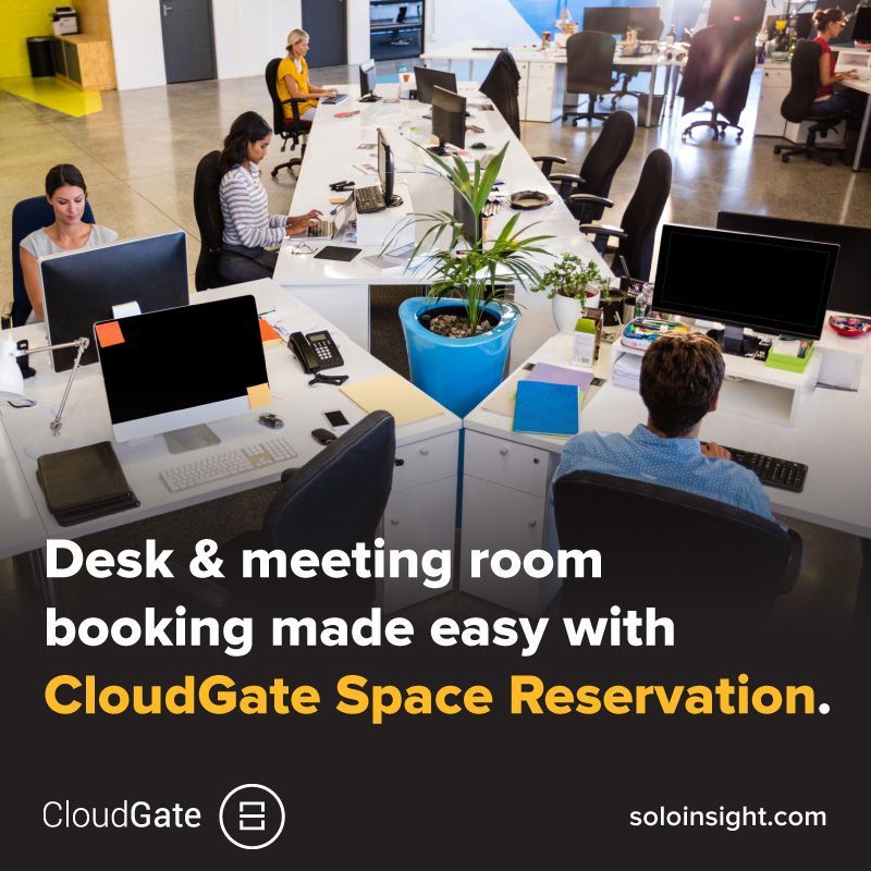 Transform your workspace with #CloudGate, the enterprise space reservation platform by #Soloinsight. Enjoy unparalleled tranquility, effortless booking, and ironclad security.

Learn more by visiting our website: buff.ly/3wWQPa0

#AccessControl #SpaceReservation
