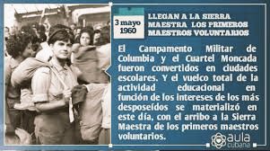 🌟 Un día como hoy pero del año 1960 llegan a la Sierra Maestra los primeros maestros voluntarios. 
#CubaViveEnSuHistoria