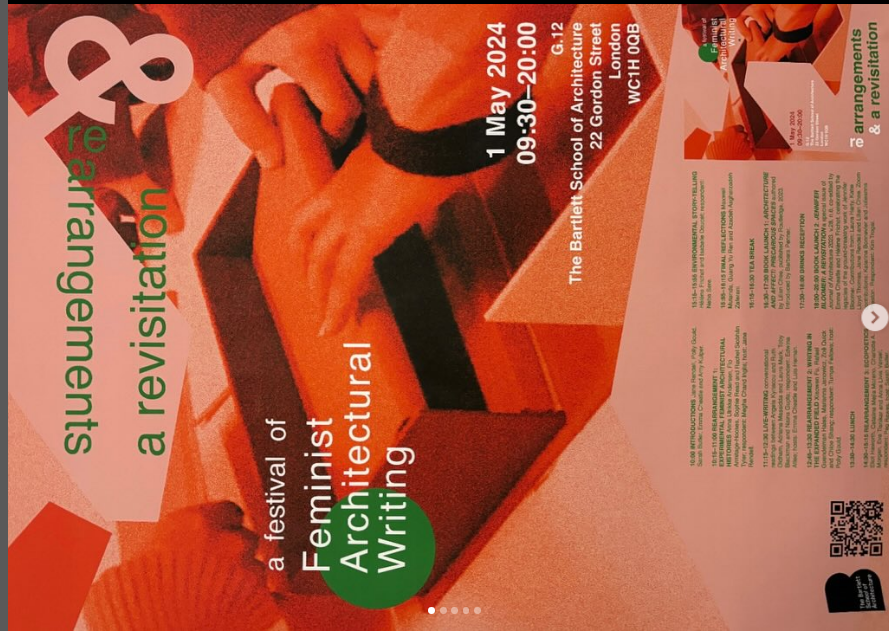 SarahButler100's tweet image. What an absolute joy it was to co-host @BartlettArchUCL's first ever writing festival this week, with the fabulous Jane Rendell and Polly Gould. All those words are still resonating...