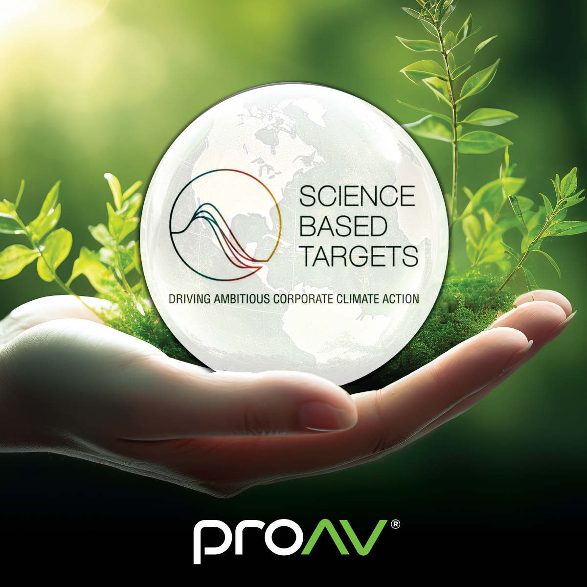 proAV commits to Science Based Targets initiative's Net-Zero Standard, setting ambitious emissions reduction targets aligned with climate science. 🌱 Increasing our #SustainabilityGoals and #ESG values, let's build a greener future together! #SBTi #ClimateAction 🌿
