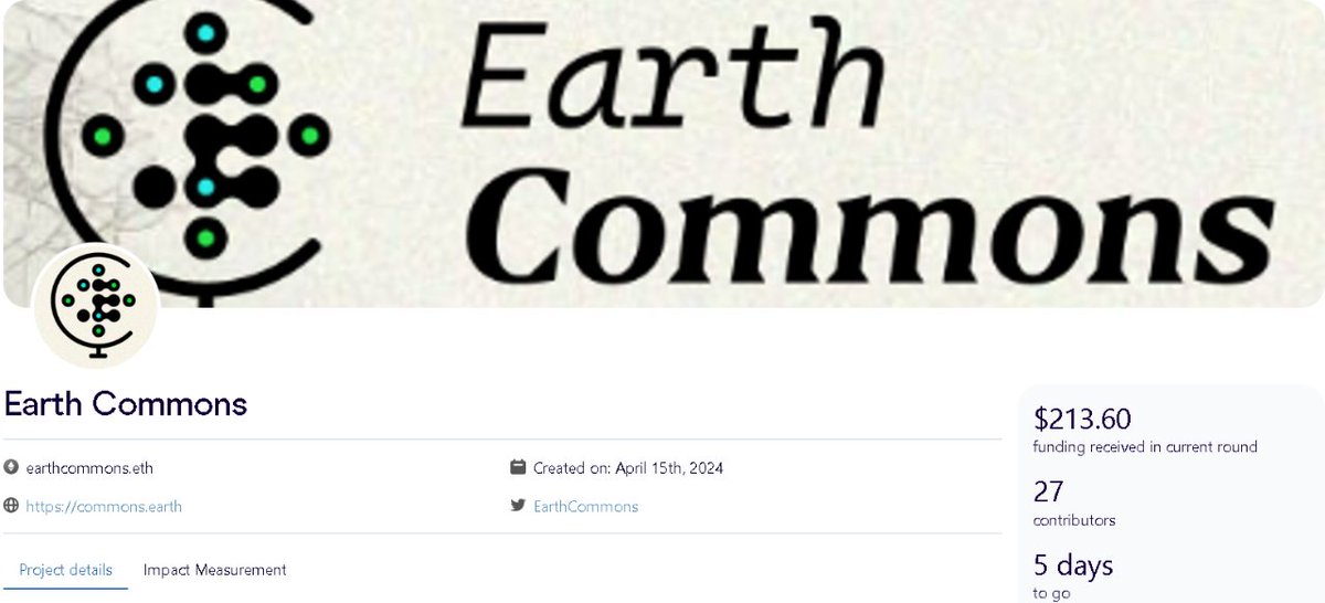 I just GROWnated to @EarthCommons 💚 Their commitment to stewarding the Earth's resources through technology and global cooperation is revolutionary🙌 They connect diverse experts to transform how we fund and manage the world's ecological commons. Check them out! #GG20