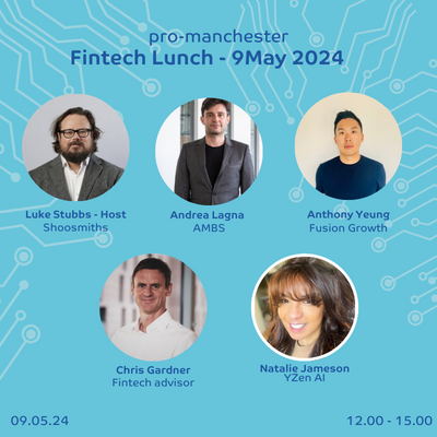 Check out our speakers, our panel session covers the four C's of Fintech - Cash, Compliance, Capability and Crypto. If you want to know what's happening in the world of Fintech, book on! 🗓️ 9 May 2024 ⏰ 12:00 - 03:00pm 📍 Innside by Melia Manchester loom.ly/u6sW_hk
