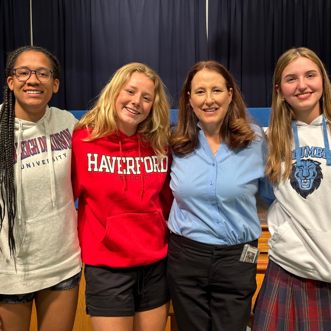 Congratulations to our seniors, Claire Hawley, Margaret Houle, and Ashlee Stanley, on their college commitments! 

#BrookewoodSchool #NoliteTimere #BeNotAfraid #CatholicSchools #allgirlsschool #MOCOSchools #DC #DCCatholicSchools