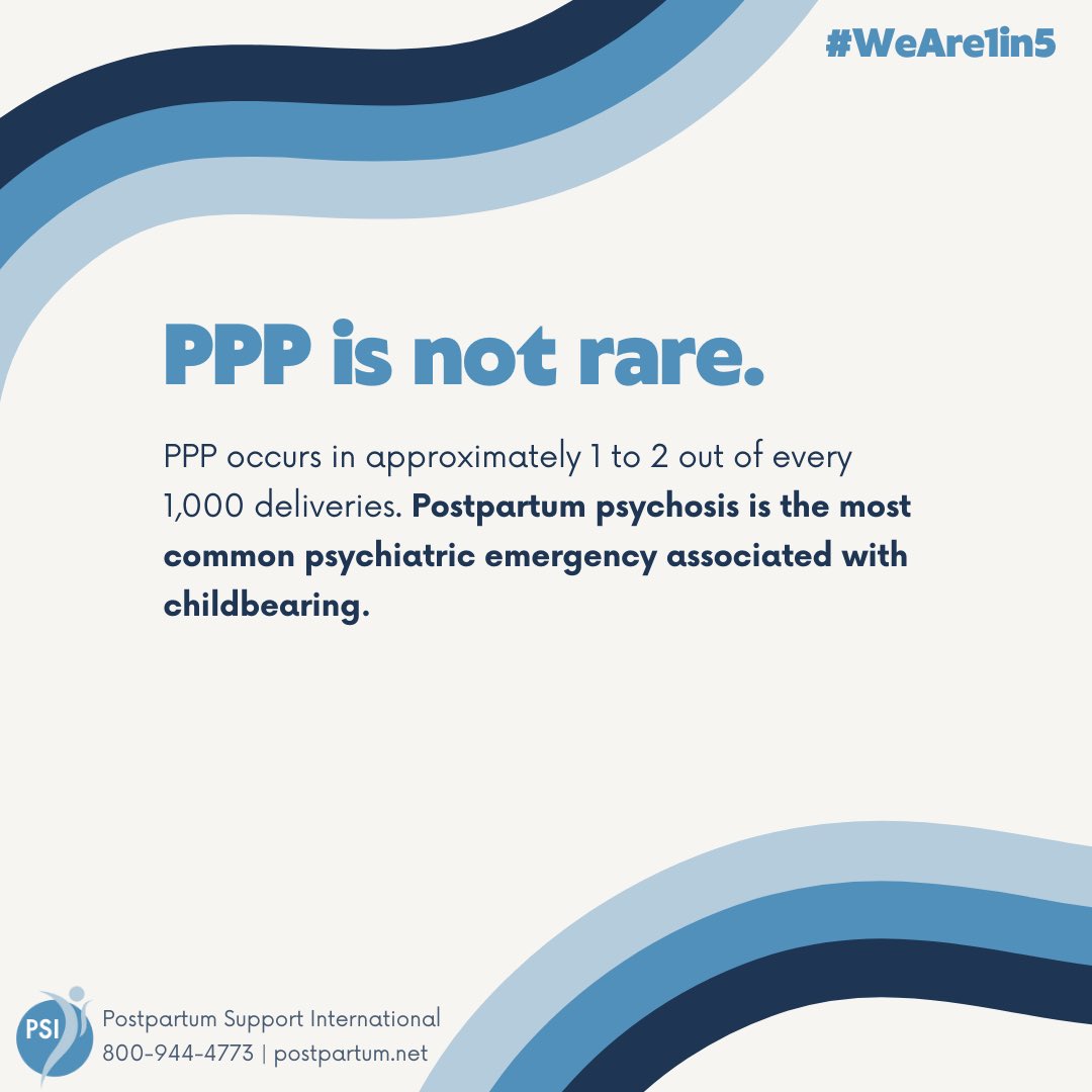 Today is Perinatal & Postpartum Psychosis (PPP) Awareness Day. PPP occurs in approximately 1 to 2 out of every 1,000 deliveries, and the onset is often sudden and the symptoms can wax and wane, even over the course of hours. @CherishedMomOrg #pppawarenessday