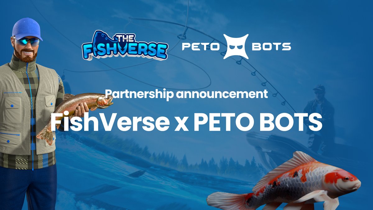 #FishVerse x @petobots 🤝 We are thrilled to announce a groundbreaking partnership with Petobots, a premier skill-based PvE/PvP gaming platform renowned for its innovative free-to-play and wager modes. 🎮 #NFTGaming #FishingGame #FVS