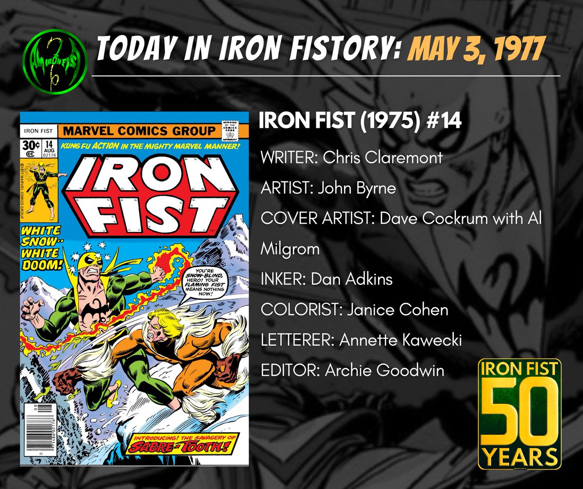 IRON FIST FRIDAY Vol. 295: Today, we celebrate the 47th anniversary of Sabretooth! Here's what I wrote about Creed from a not-so-recent blog titled, 'Iron Fist Rogues Gallery: The Living Weapon’s 12 Greatest Villains,' which you can read from here: bit.ly/3ZCiLNc 1/5