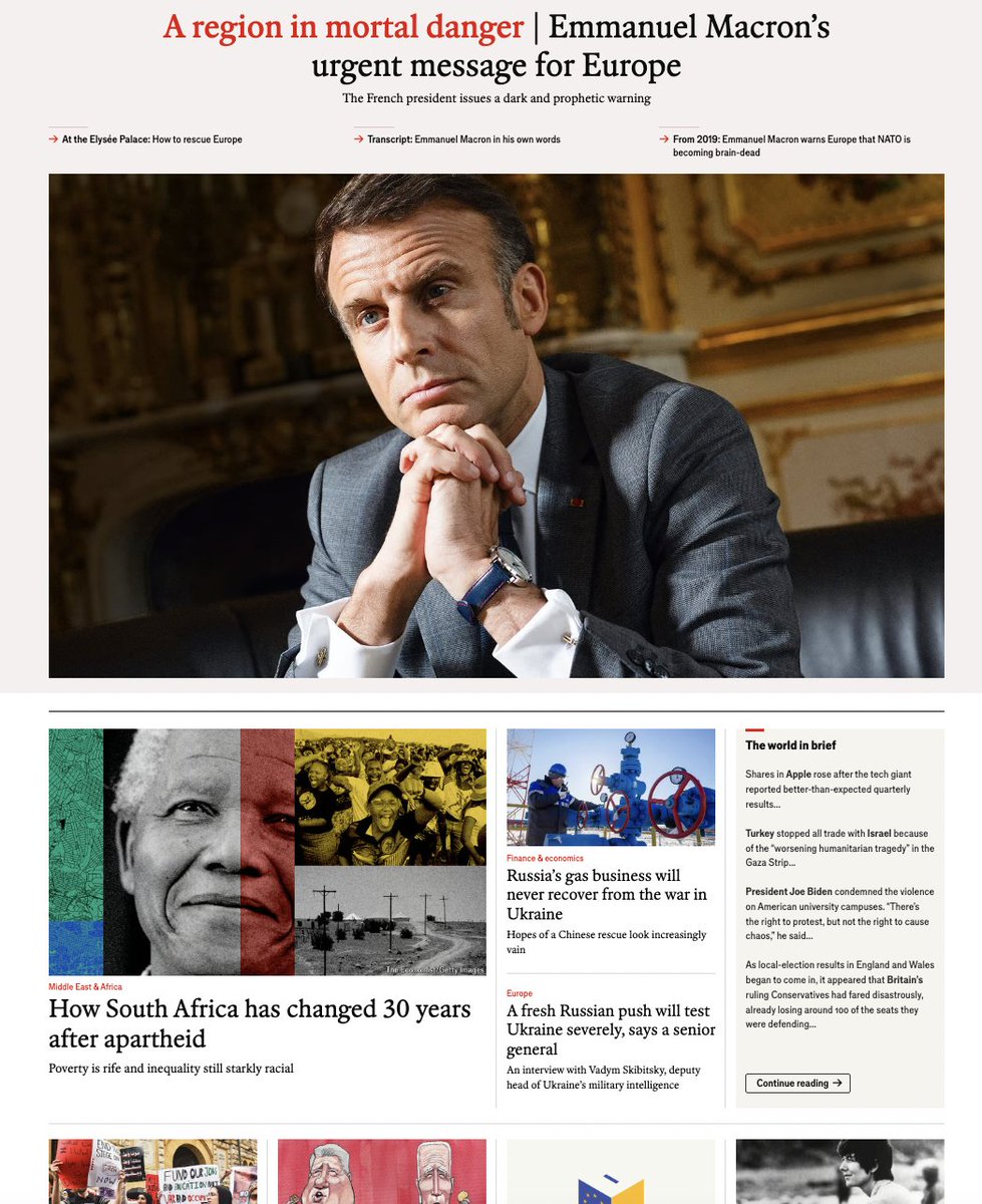 The economist.com homepage looks really good right now