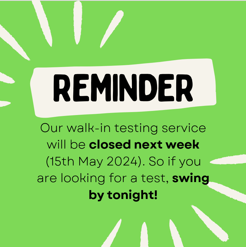 !Reminder! The Pitstop Clinic walk-in is CLOSED next week. Don't miss out, come get tested TODAY between 5-7pm at our walk-in STI testing service. More info here: pitstopplus.org/pitstop-clinic… . Take a step towards prioritising your sexual health! #STItesting #Walkin #Gettested
