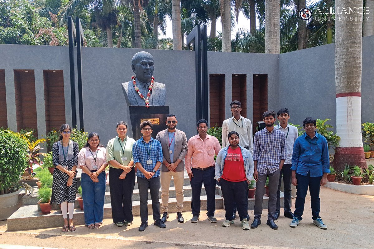 Students from B.Tech Aerospace Engineering visited the UR Rao Satellite Centre, ISRO. They learned about missions such as Gaganyaan, the Venus mission, and NISAR, and observed the Satellite Integration Assembly and much more. #WeTheAlliance #AllianceUniversity