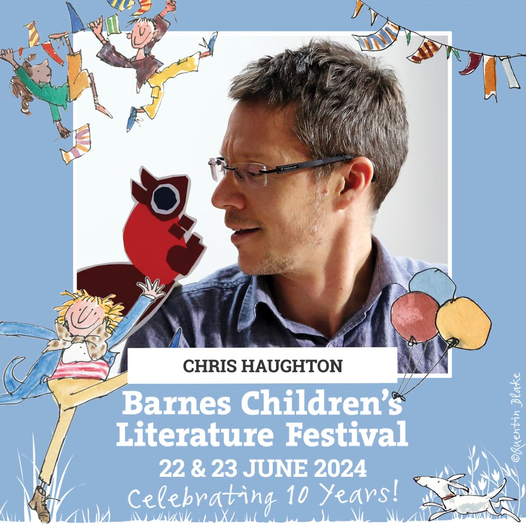Way, way back when we kicked off in 2015 @chrishaughton was one of the heroes who made it happen. We just can't wait for him to see how we've grown! Get ready for the UK's biggest kids' books party Saturday 22 & Sunday 23 June. Be there! barneskidslitfest.org/whats-on/