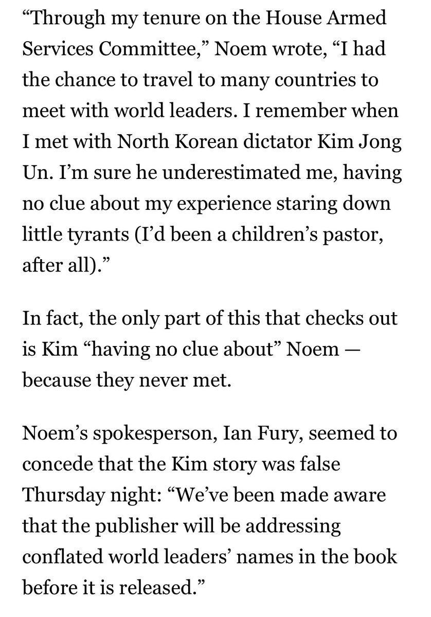 Today in Kristi Noem adventures, the time she delivered an amazing speech to some Kim Jong Un looking guy politico.com/news/2024/05/0…