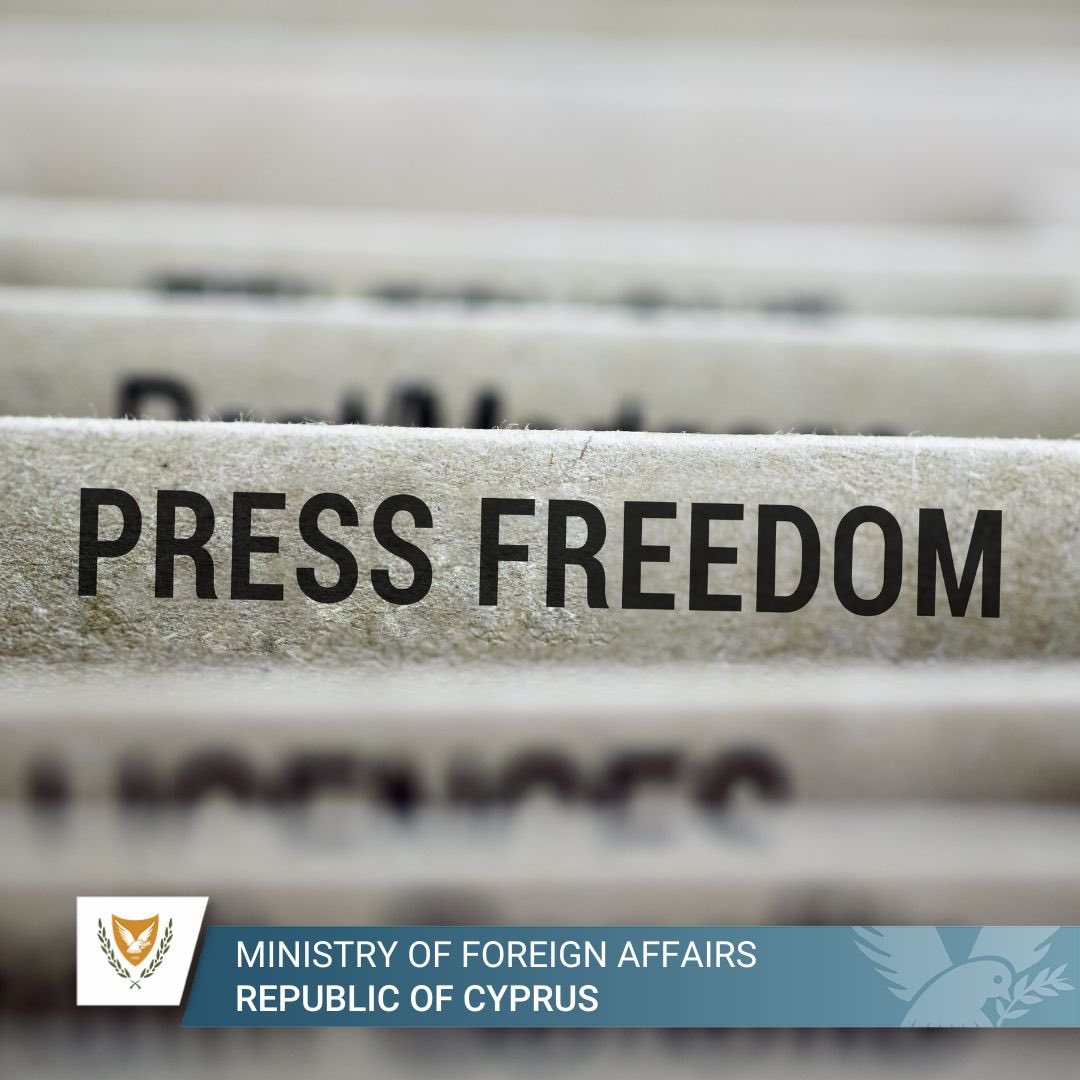 #WorldPressFreedomDay | 03.05.2024 #Cyprus remains steadfast in safeguarding the freedom of expression, information and media pluralism. #MediaFreedom is a cornerstone of democratic societies, and must be protected.