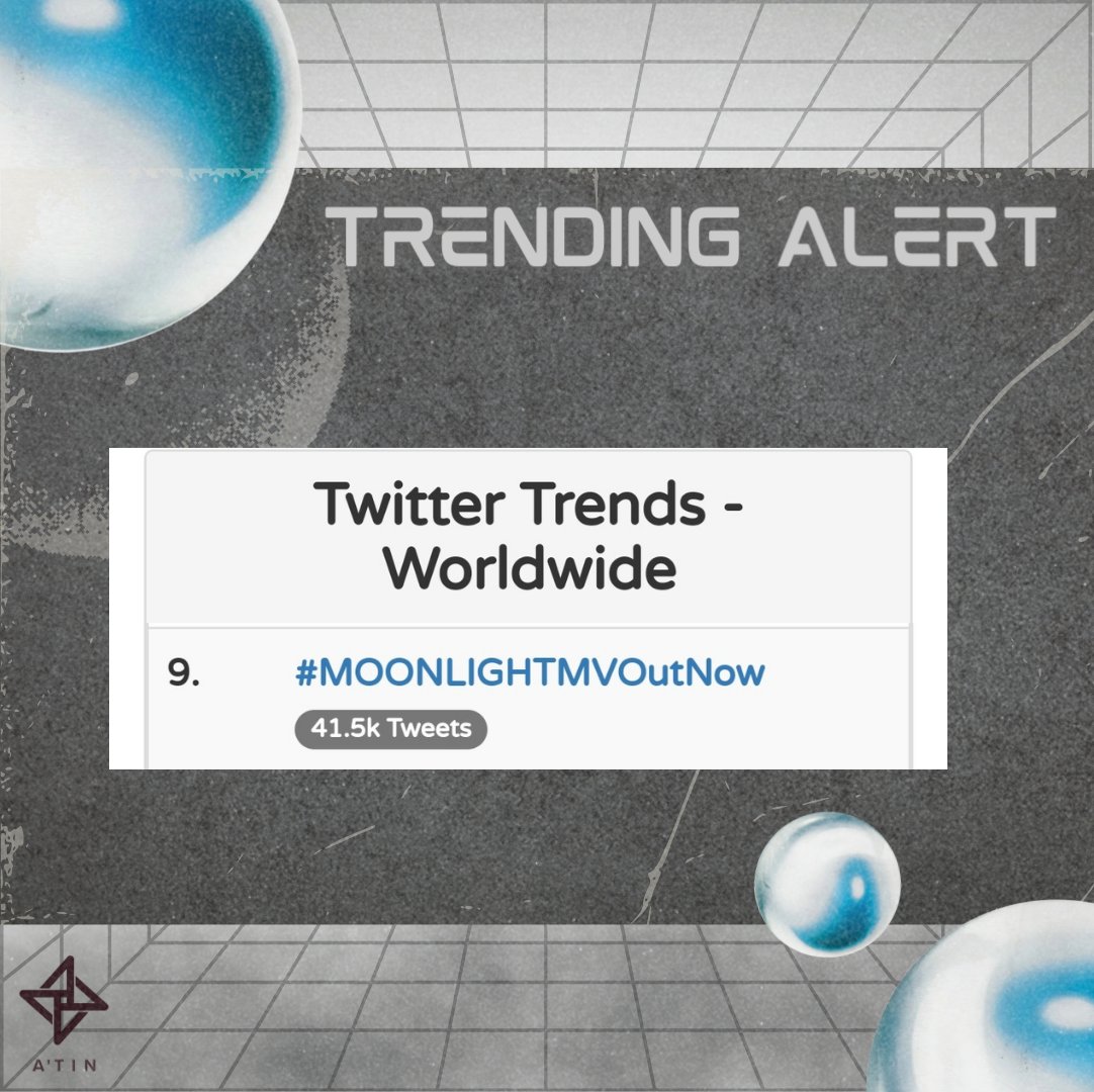 [ TRENDING ALERT ] Our hashtag is now trending at #9 worldwide! The whole world really is astounded from the MOONLIGHT MV! Properly stream it here at youtu.be/_WIGlfguVTs?si…! ⚪ Keep hyping the tags, A'TIN! @SB19Official #SB19 #MOONLIGHTMVOutNow #NewMusic