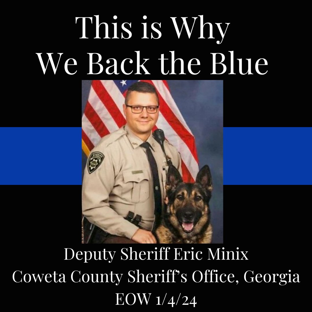 Today, we stand together to pay tribute to Deputy Sheriff Eric Minix, EOW 1/4/24, and express our gratitude for his service.

#supportingthefamiliesoffallenlawenforcement #bluefamily #LawEnforcementFamilies #golfforcops #scholarships #thisiswhywebacktheblue #nationalpoliceweek