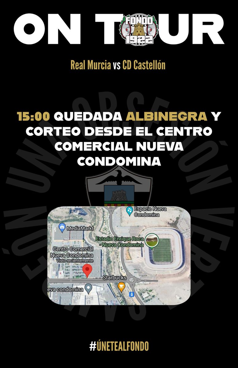 CONVOCATORIA A LAS 15:00H DE TODA LA AFICIÓN DESPLAZADA. PÁSALO.