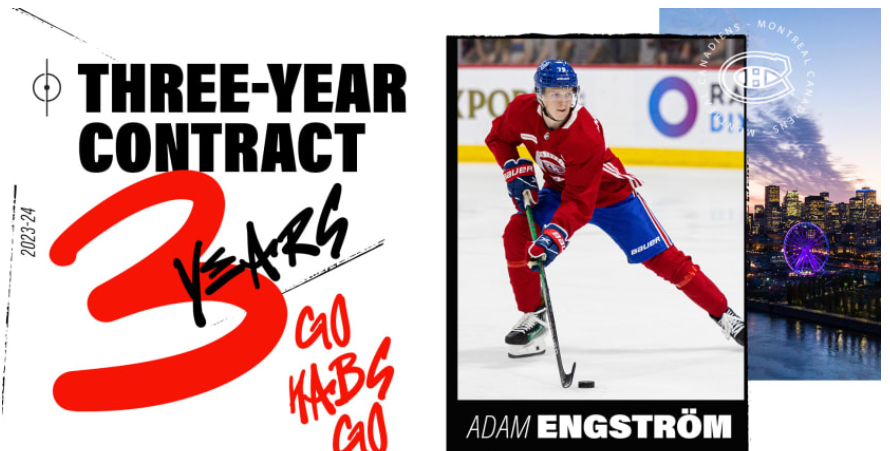 The Canadiens have signed Adam Engstrom to a three-year ELC. recrutes.ca/engstrom-signs…