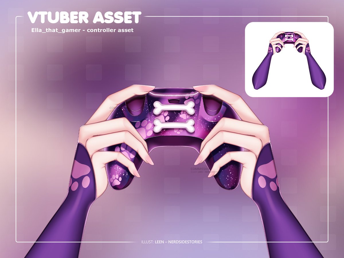 I drew this controller asset for @Ella_that_gamer! 🩷

#VTuberAssets #Vtuber