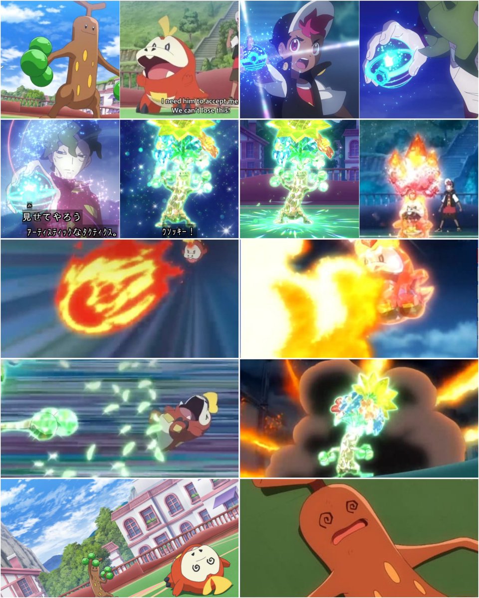 Another revenge battle from Roy! Vs Brassius!! 🌿🔥✨
#アニポケ  #anipoke  #Pokemon