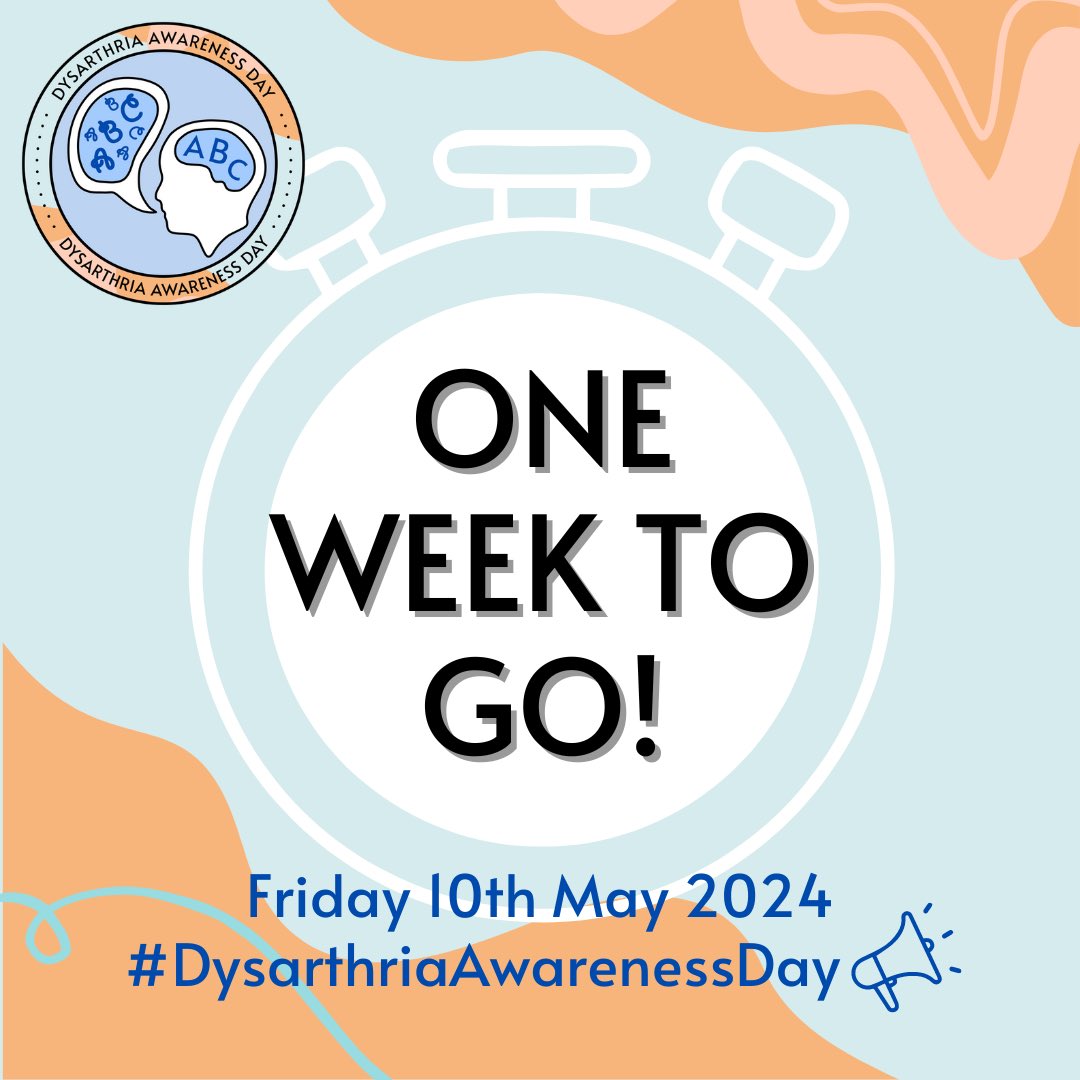#Dysarthria affects the muscles used to speak, it can occur at birth or develop at any time in someone’s life through a range of conditions. The main symptom of Dysarthria is an impairment of motor speech. Dysarthria does not affect language or cognition. #DysarthriaAwarenessDay