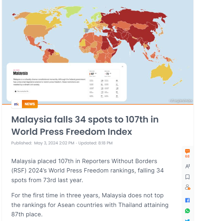 Madani, this is really disappointing.
People did not support you so that you could bring the country back to pre-2018. Shame!
#MalaysiaMadani #FreedomofthePress