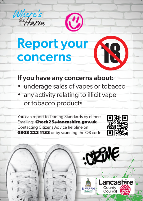 Concerned about underage sales of vapes/tobacco? Here's how to report: #WeAreFulwood #WeCare #ProtectOurYouth #ReportUnderageSales