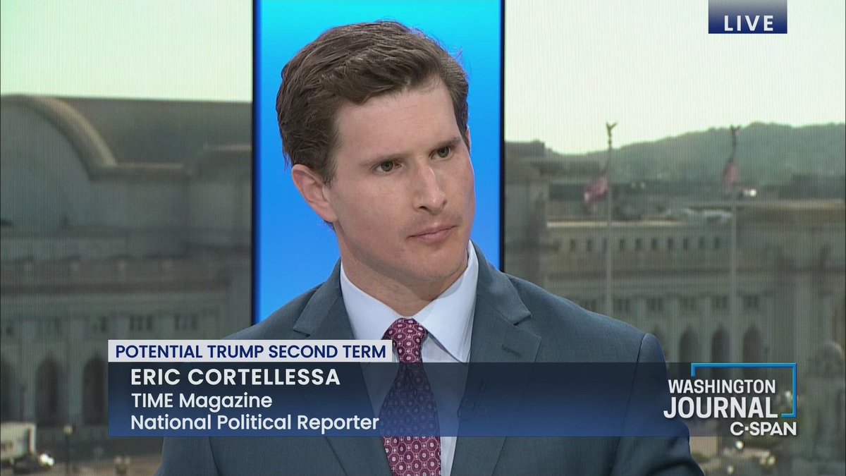 Joining us now is Time Magazine national political reporter Eric Cortellessa (@EricCortellessa) to discuss his interview with former President Donald Trump about his vision for a potential second term in office. LIVE: tinyurl.com/2zc5f4u3