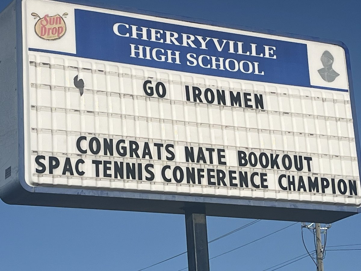 Good luck to Nate Bookout & Coach Brandon Shull today as they represent CHS in the @NCHSAA Tennis Regionals at Elkin HIgh School! #GoIronmen