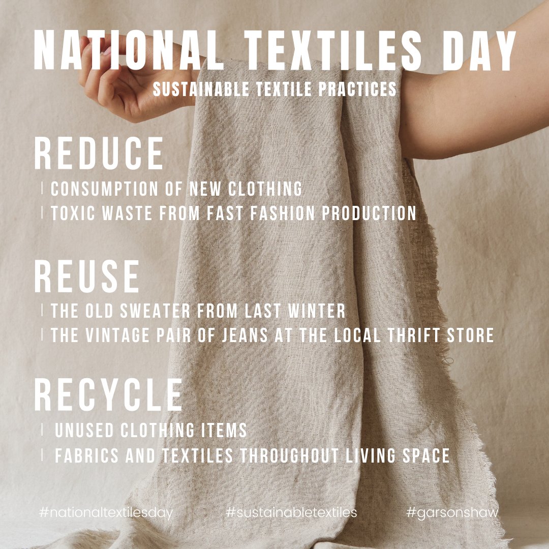 Happy Textiles Day! Here are some ideas for more #sustainable life choices. #NationalTextilesDay