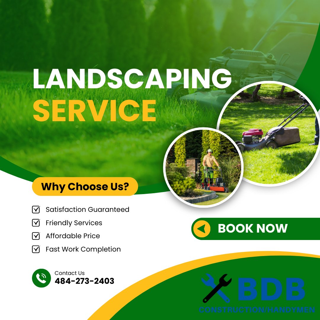 Warmer weather has returned and so has yard work! Luckily BDB Construction/Handmen covers all things landscaping!! Call today 484-273-2403

#construction #homeimprovement #homeimprovements #landscaping #handymen #pa #pennsylvania #allentown #allentownpa #eastonpa #bethlehem