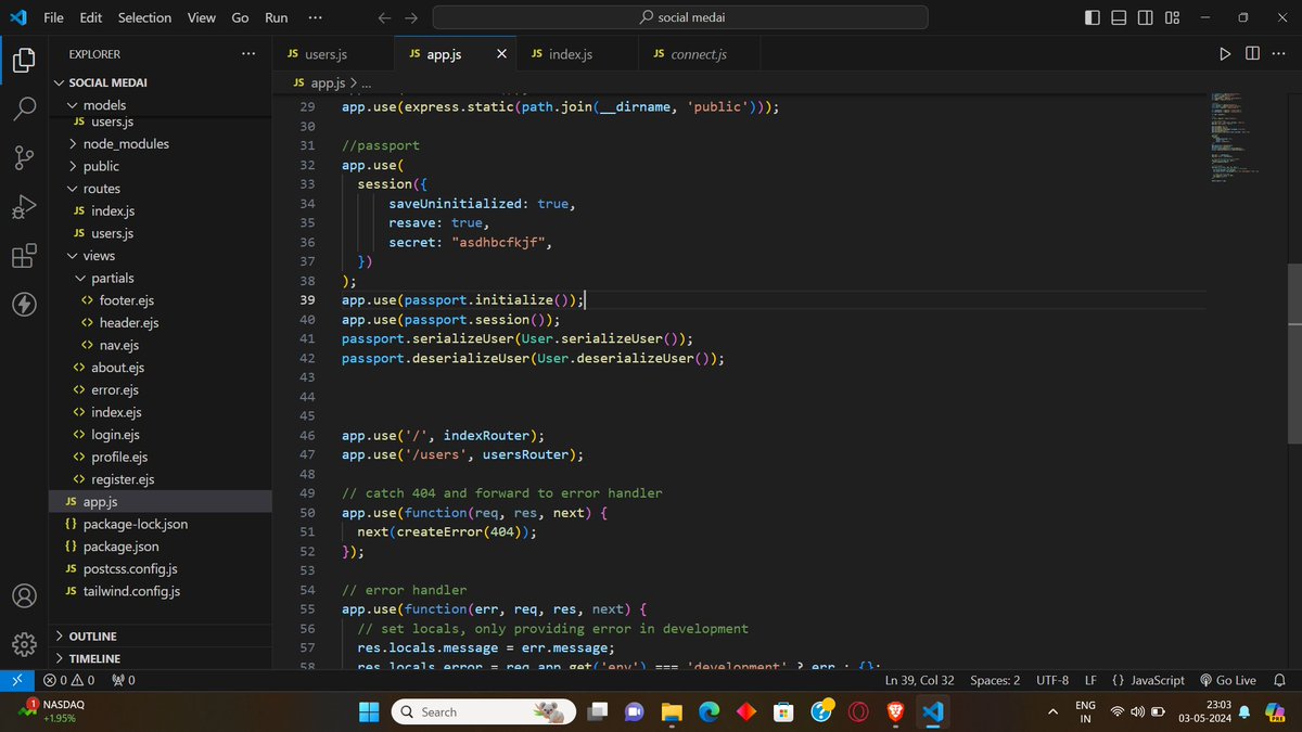 Day 56/100 #100DaysOfCode
Solved 1 medium Java problems
@LeetCode

learn about passport authentication middleware

#Nodejs #BackendDevelopment #webdev #Connect #buildinpublic #letsconnect #java #LearnInPublic #mongodb #100daysofcodechallenge #express #javascript