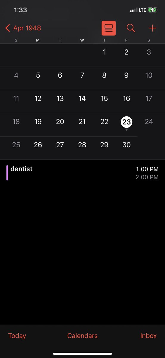why do i have a dentist appointment april 23 1948