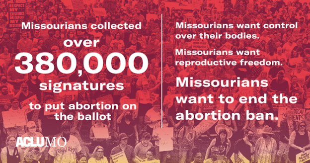 86 days ago, we faced the monumental task of collecting 172,000 signatures to allow voters end Missouri’s cruel abortion ban at the ballot box. Today, we turned in 380,000 signatures. LFG! #EndTheBanMO