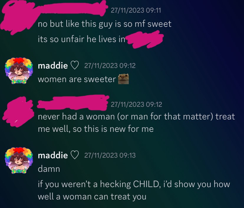 IllogicalOrder_'s tweet photo. Once again, I will be creating a more extensive document detailing evidence to support my claims, however, for those who do not believe me, I need only show one screenshot. This person is 17. https://t.co/s4inRicvPK