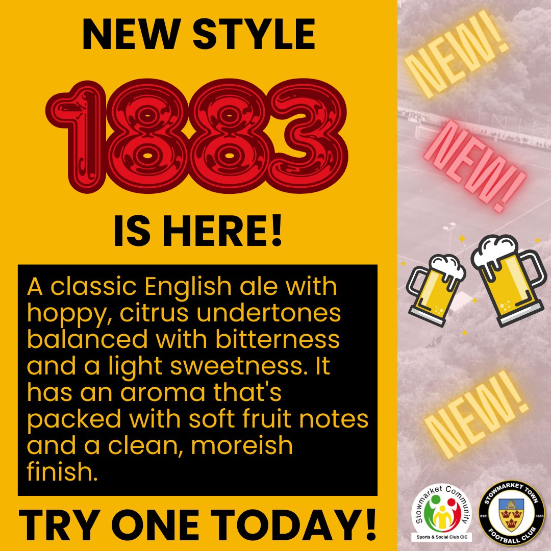 Same name, new style! 
We welcome new 1883 to the bar from today! 🍻💛🖤