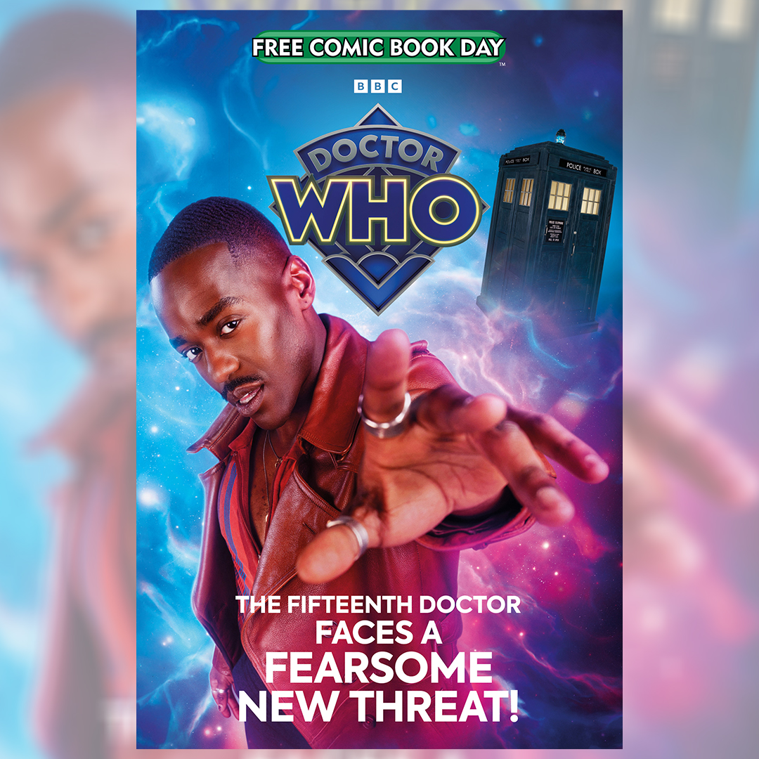 Calling all #DoctorWho fans! Today is #FCBD! Head on down to your local participating comic store to grab a FREE copy of DOCTOR WHO: THE FIFTEENTH DOCTOR FCBD edition by @DanPGWatters (W) & @KelseyAlex_ (A). For more info on @Freecomicbook, go here: t.ly/G1Tz6