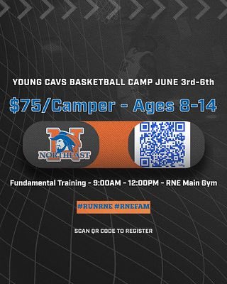 Don’t miss your chance to get better at RNE basketball camp this summer! Scan the QR code or click the link in our bio to sign up! #RNEFAM