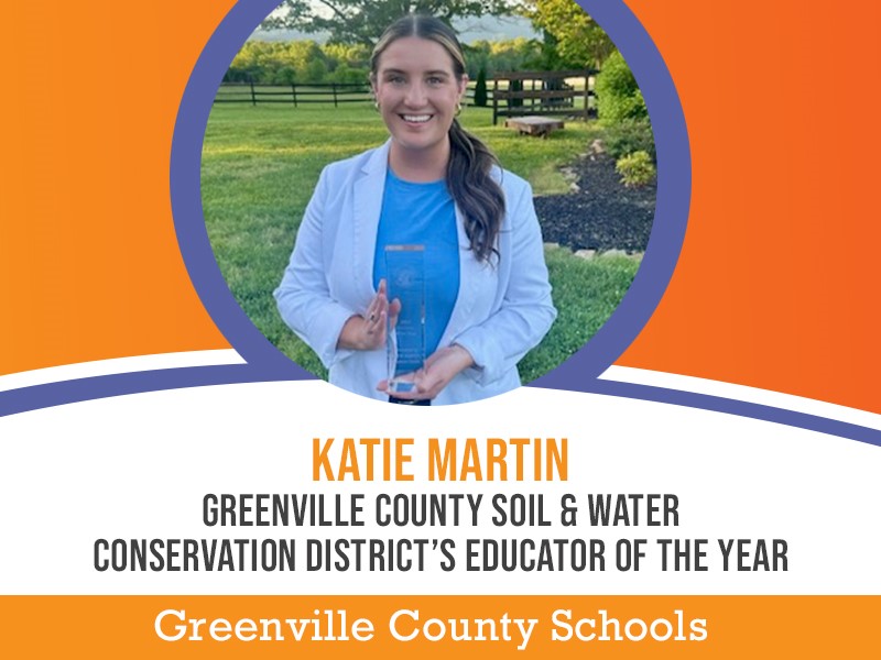 Congratulations to @WoodmontMS Agricultural Science teacher Katie Martin, who was named Greenville County Soil & Water Conservation District’s 2024 Conservation Teacher of the Year!