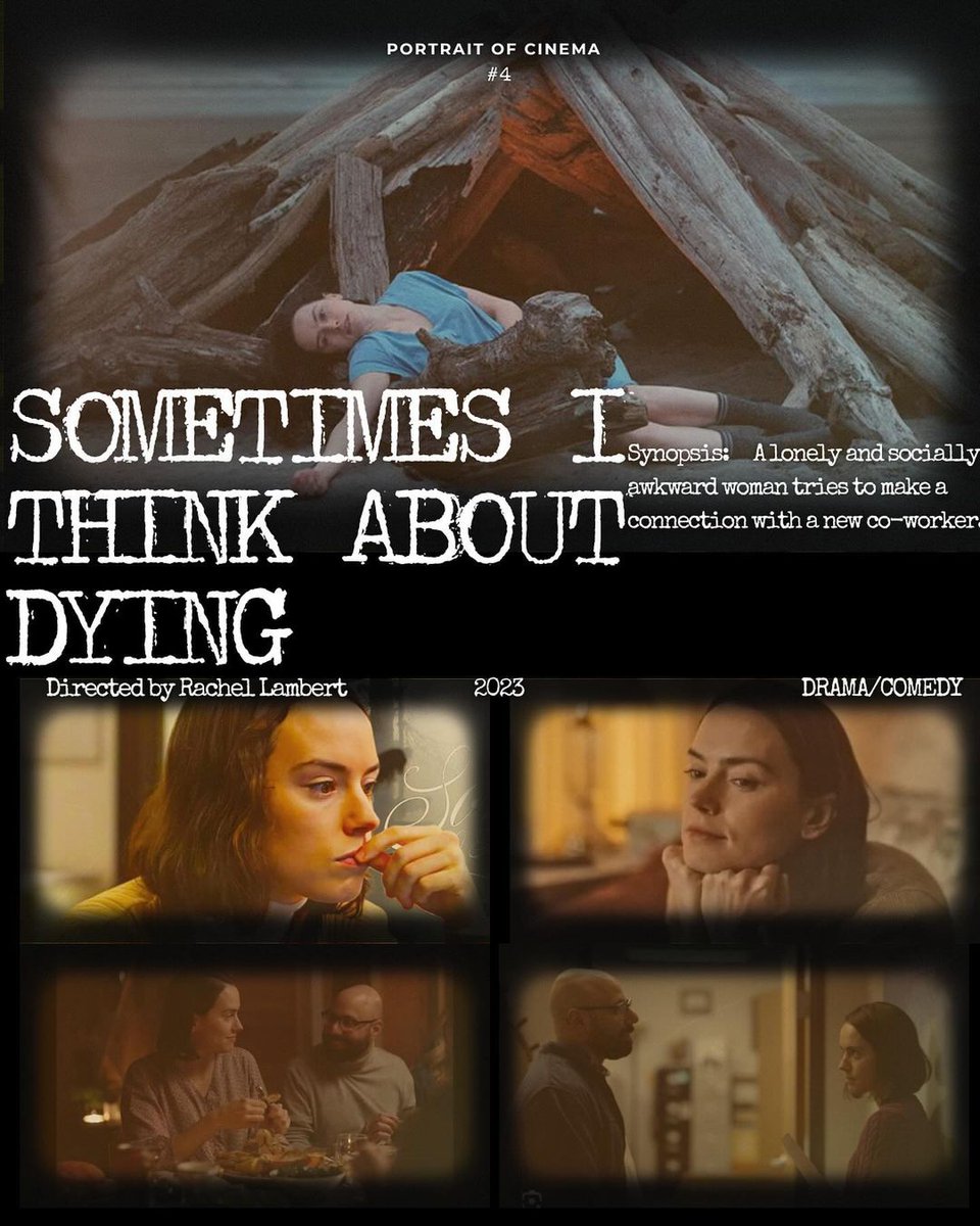 Sometimes I Think About Dying Portrait of Cinema #DaisyRidley #Sometimesithinkaboutdying