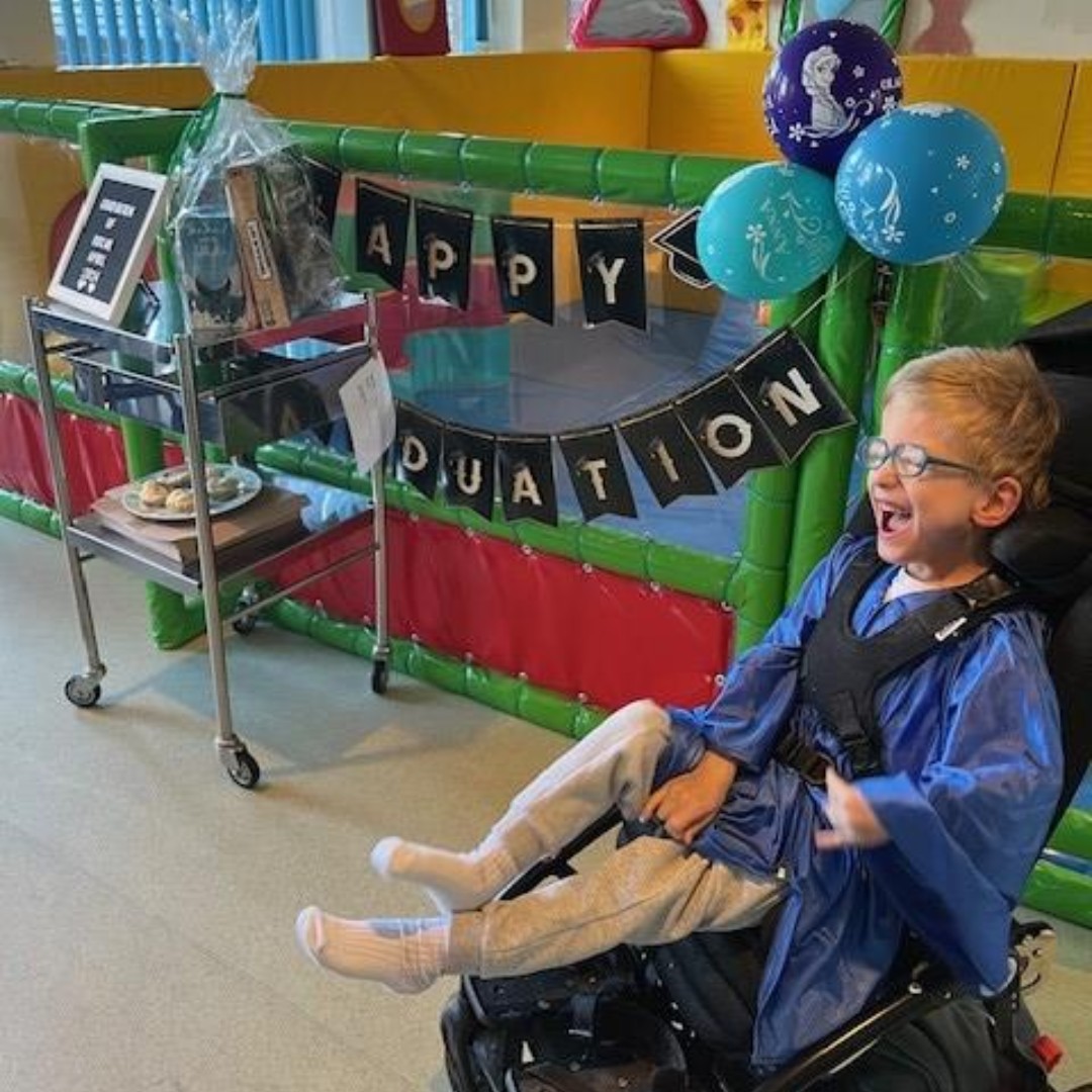 Last month, Oscar graduated from Zoe's Place 👨‍🎓 From everyone here, we wish Oscar the best of luck, we will miss you and your cheeky smile 💙 Special moments are made possible by donations from people like you 💛 If you'd like to support us, donate here: ow.ly/G5SK50RvRii