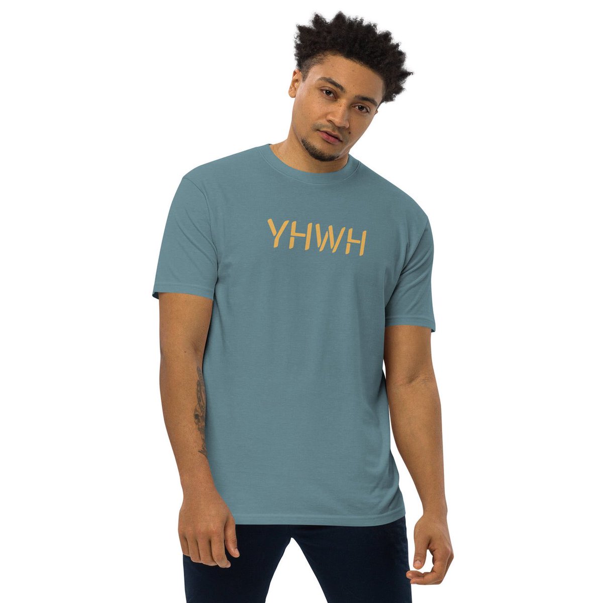 YHWH | Men’s Premium Heavyweight Tee— Now back in stock, with 7 unique colors options. Shop faith-filled fashion apparel now at: TheCrossCultureBrand.com

#ChristianFashion 
#ShopLocalBusiness 
#SupportSmallBusiness 
#TheCrossCultureBrand