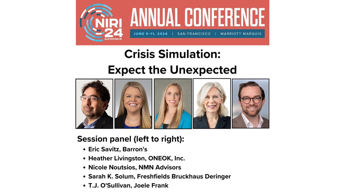 Join a simulation covering the new wave of reputational risks that EVERY company should be prepared for. #NIRI2024 #NIRI niri.org/professional-d…