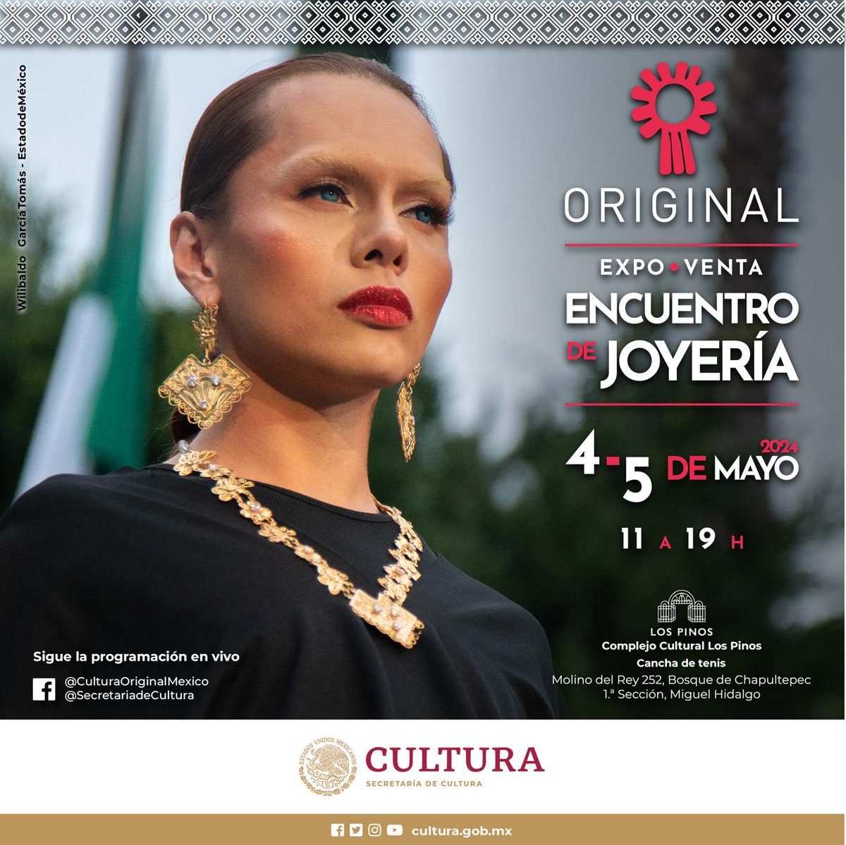 El Encuentro de Joyería @OriginalMexico te espera este fin de semana para que compres piezas originales de manera directa a artesanas y artesanos.

Ven y conoce el trabajo de 80 maestras y maestros artesanos dedicados a la joyería.

📅 4 y 5 de mayo en el @CC_LosPinos