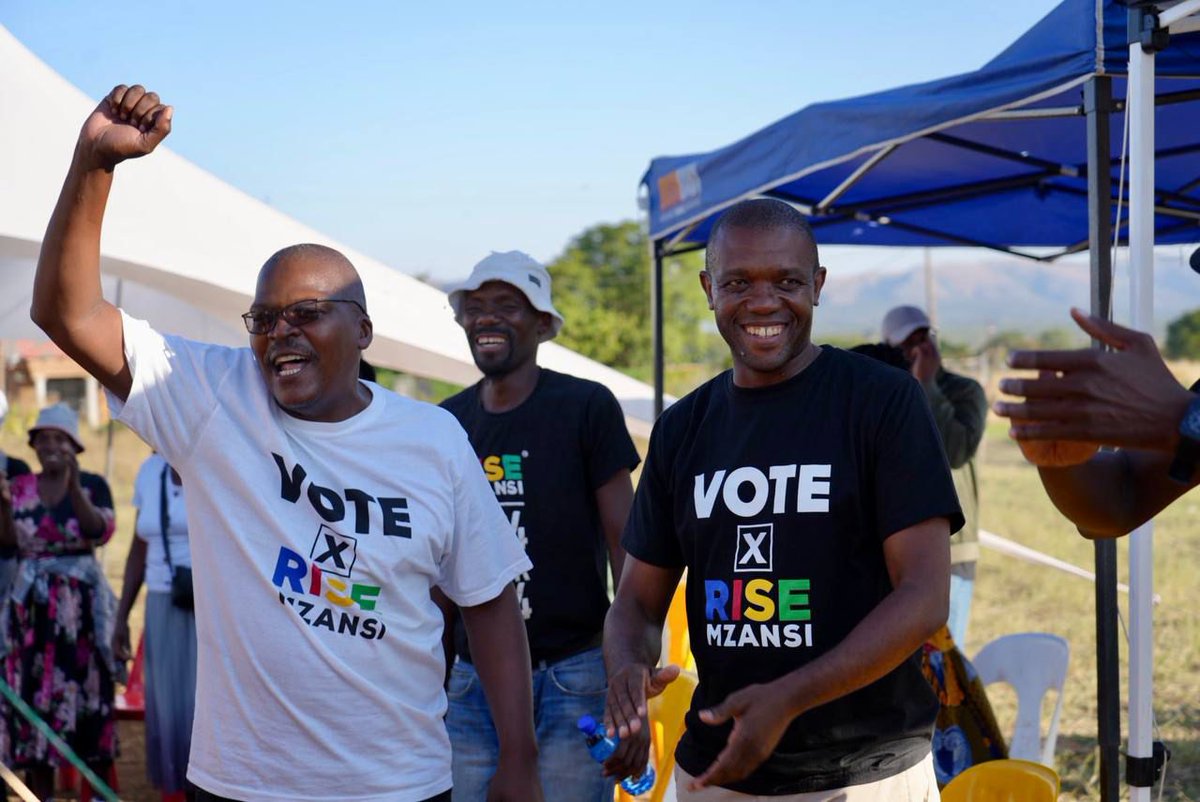 Thank you. 
To the people of North West. The leadership of Bokone Bophirima.
@RiseMzansi_NW volunteers and organisers, Rea Leboga. To leader @SongezoZibi, siyabulela. To all @Rise_Mzansi
Operational team members, Hi khensile. Two days of some serious campaigning
#VoteRiseMzansi