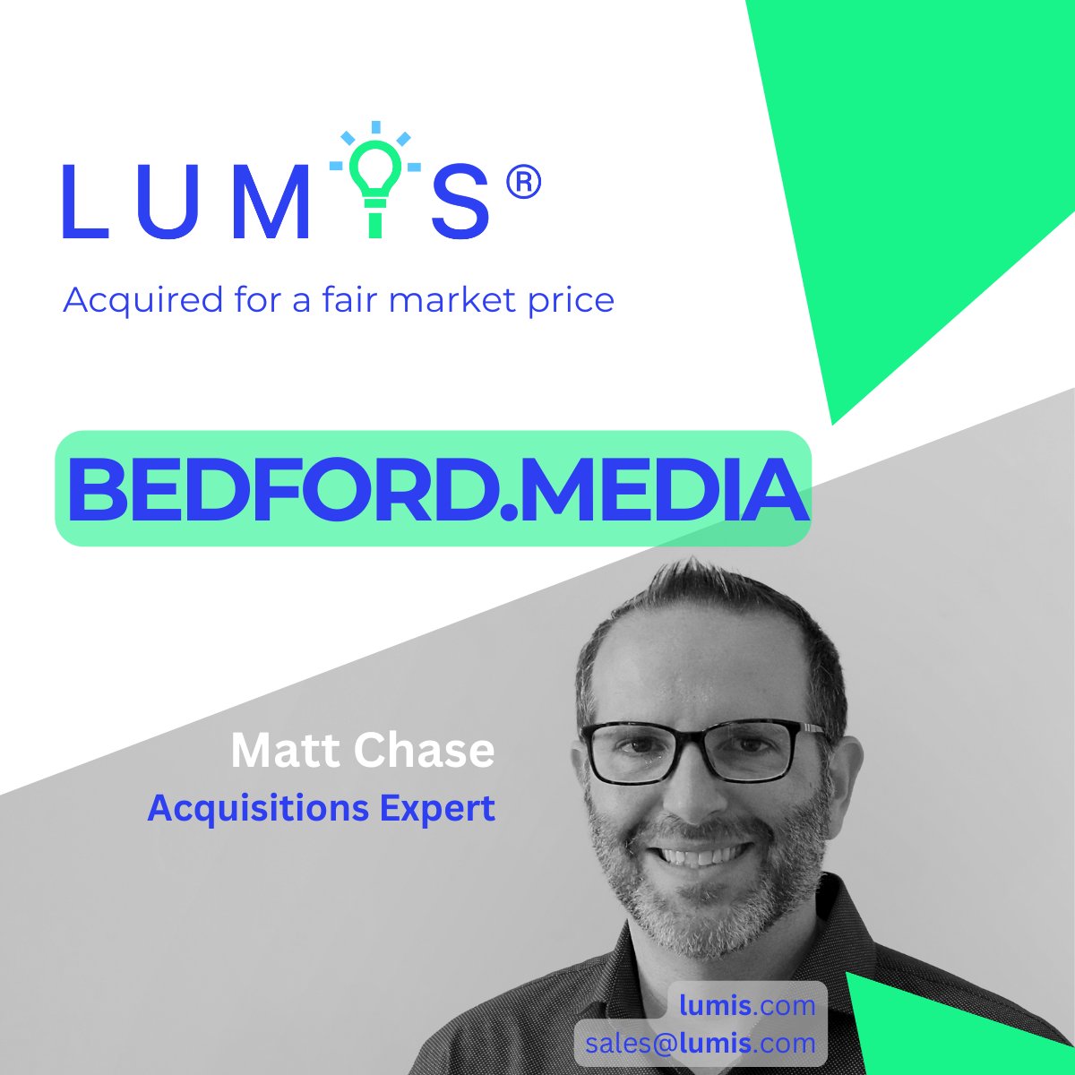 Bedford.media has been acquired!

#Lumis