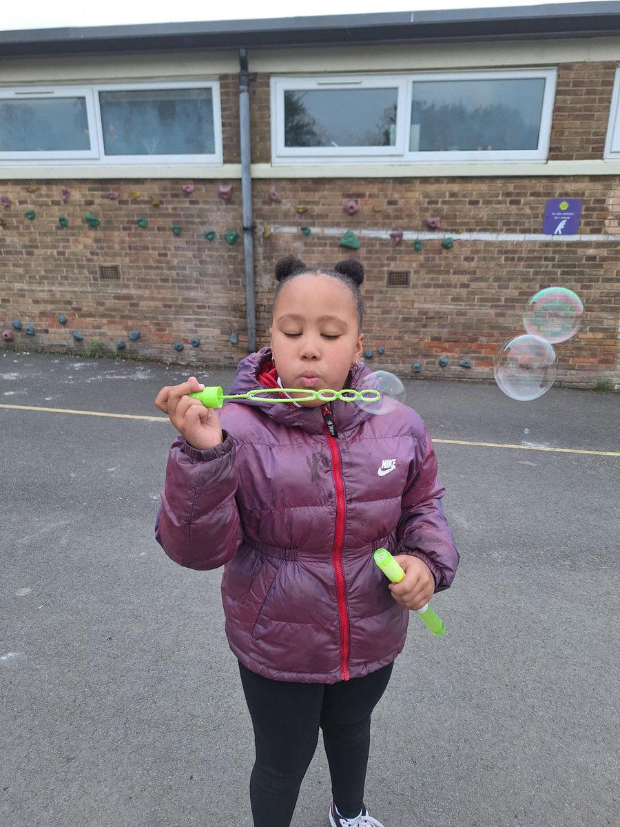 Bubble fun @OPAL_CIC #bubbles #outdoors #learningtogether #growingstronger