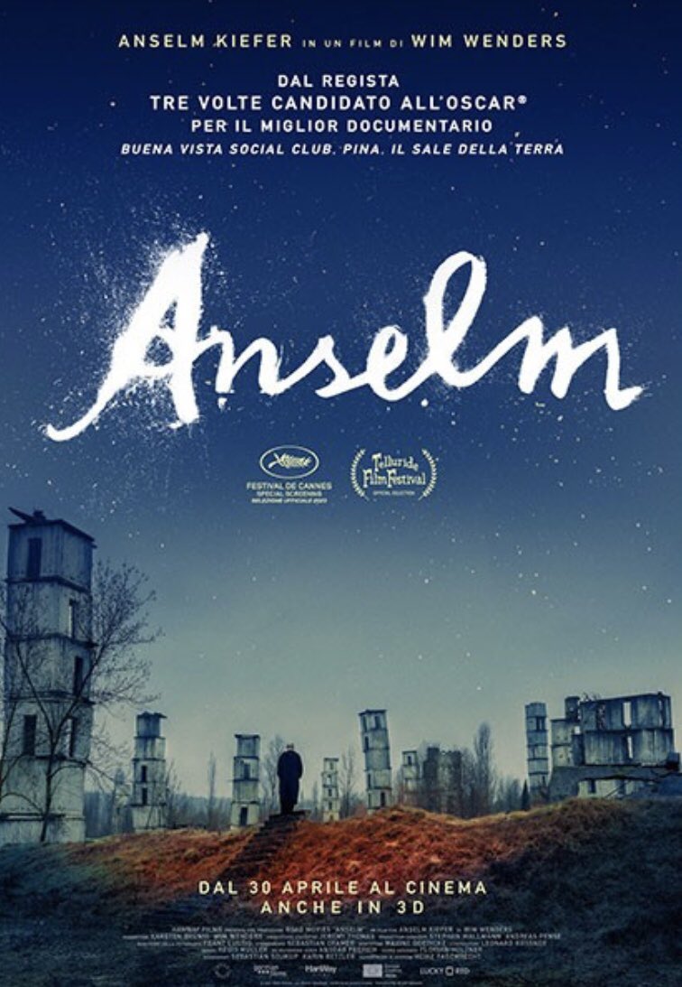 #Cinema

Bellissimo documentario di #WimWender con uno straordinario 3D che ti consente di immergerti nel lavoro dell’artista #AnselmKiefer